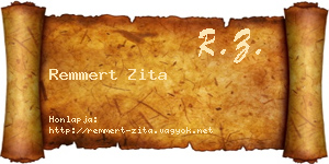 Remmert Zita névjegykártya